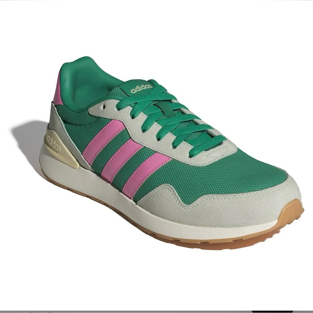 Adidas Women's Green and Pink Sneakers